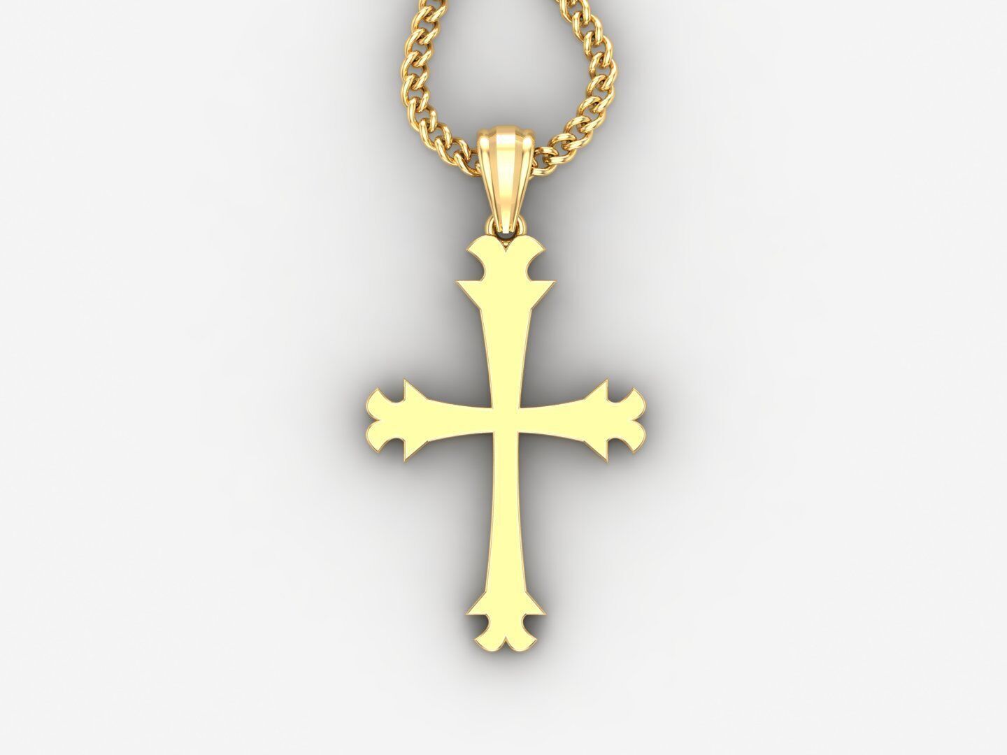  Cross Pendant 3DM STL 1CP025 3D print model_4
