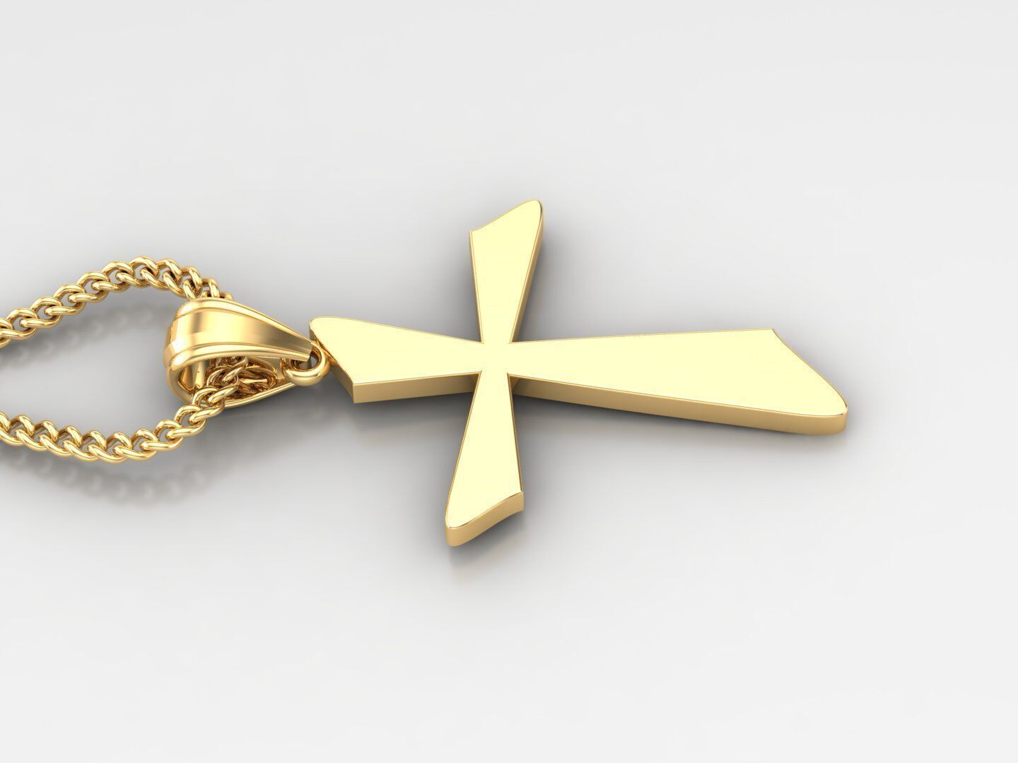 Cross Pendant 3DM STL 1CP024 3D print model_3