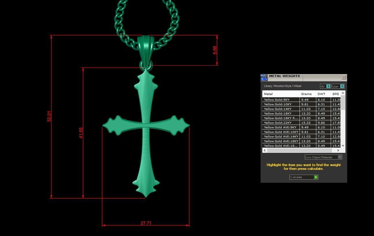  Cross Pendant 3DM STL 1CP016 3D print model_1