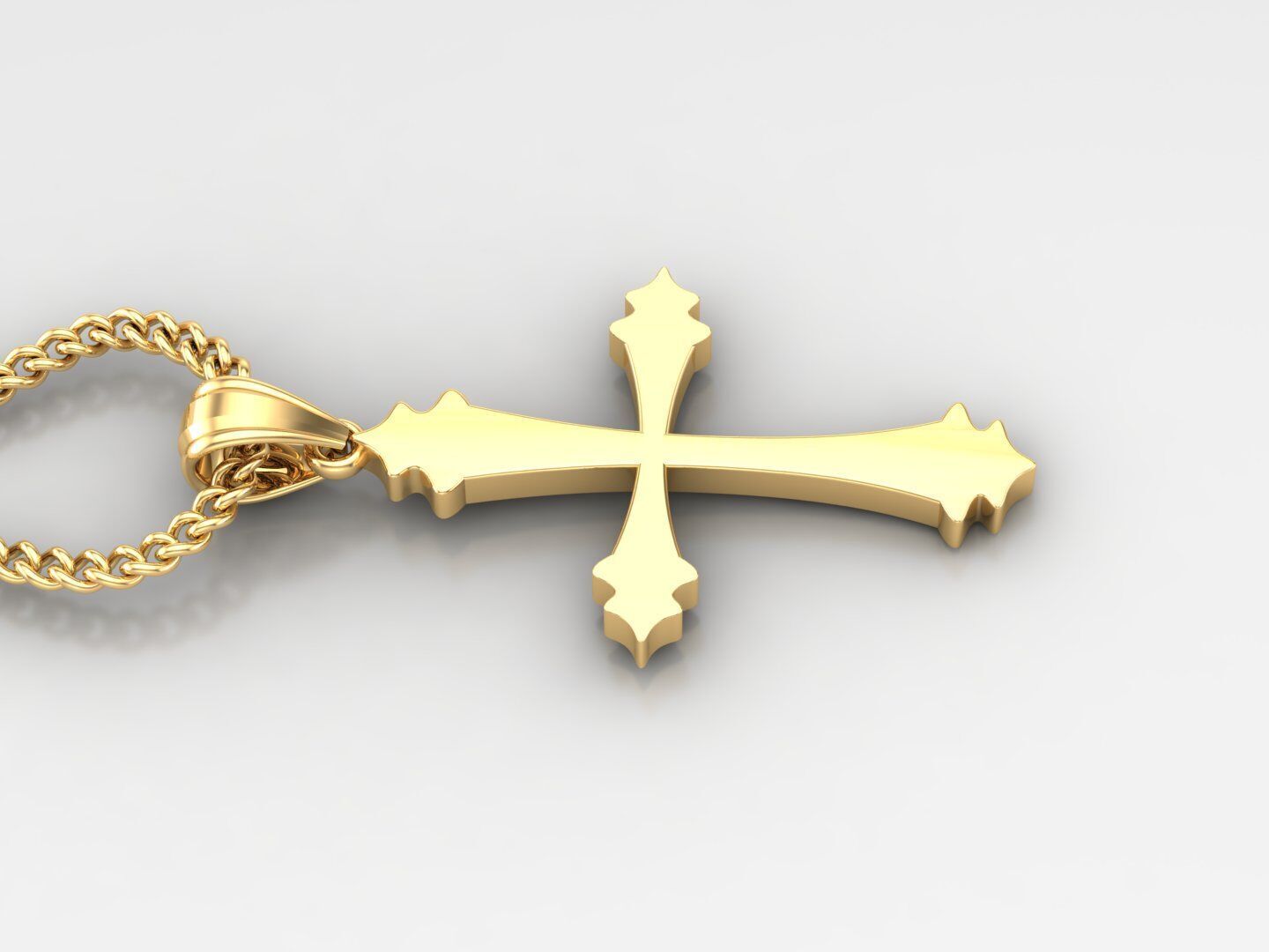  Cross Pendant 3DM STL 1CP016 3D print model_3