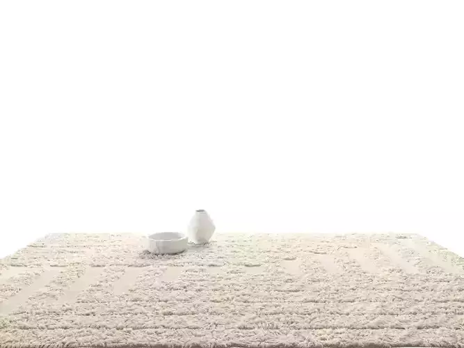 Wool Rug Maze shaggy for Fstorm render