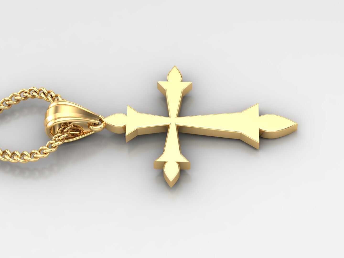  Cross Pendant 3DM STL 1CP013 3D print model_3