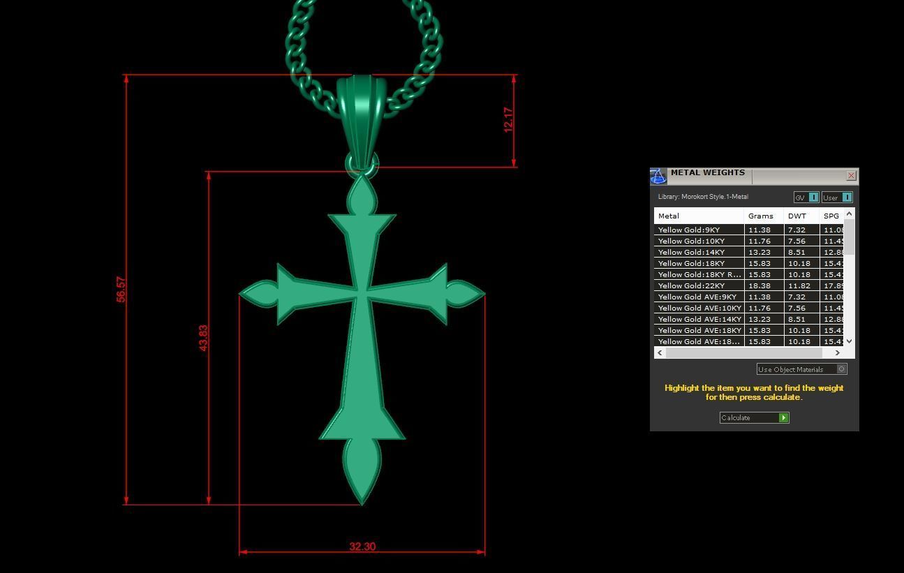  Cross Pendant 3DM STL 1CP013 3D print model_1