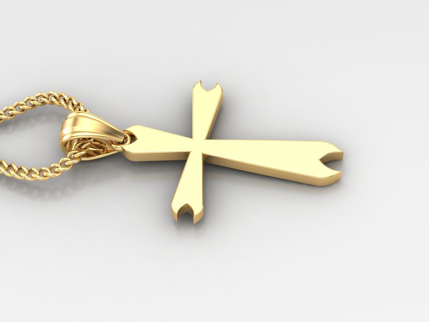  Cross Pendant 3DM STL 1CP005 3D print model_3