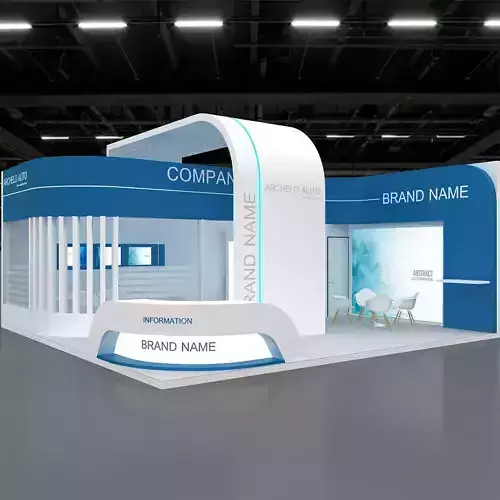 exhibition booth stand 3d model tradeshow 3D model
