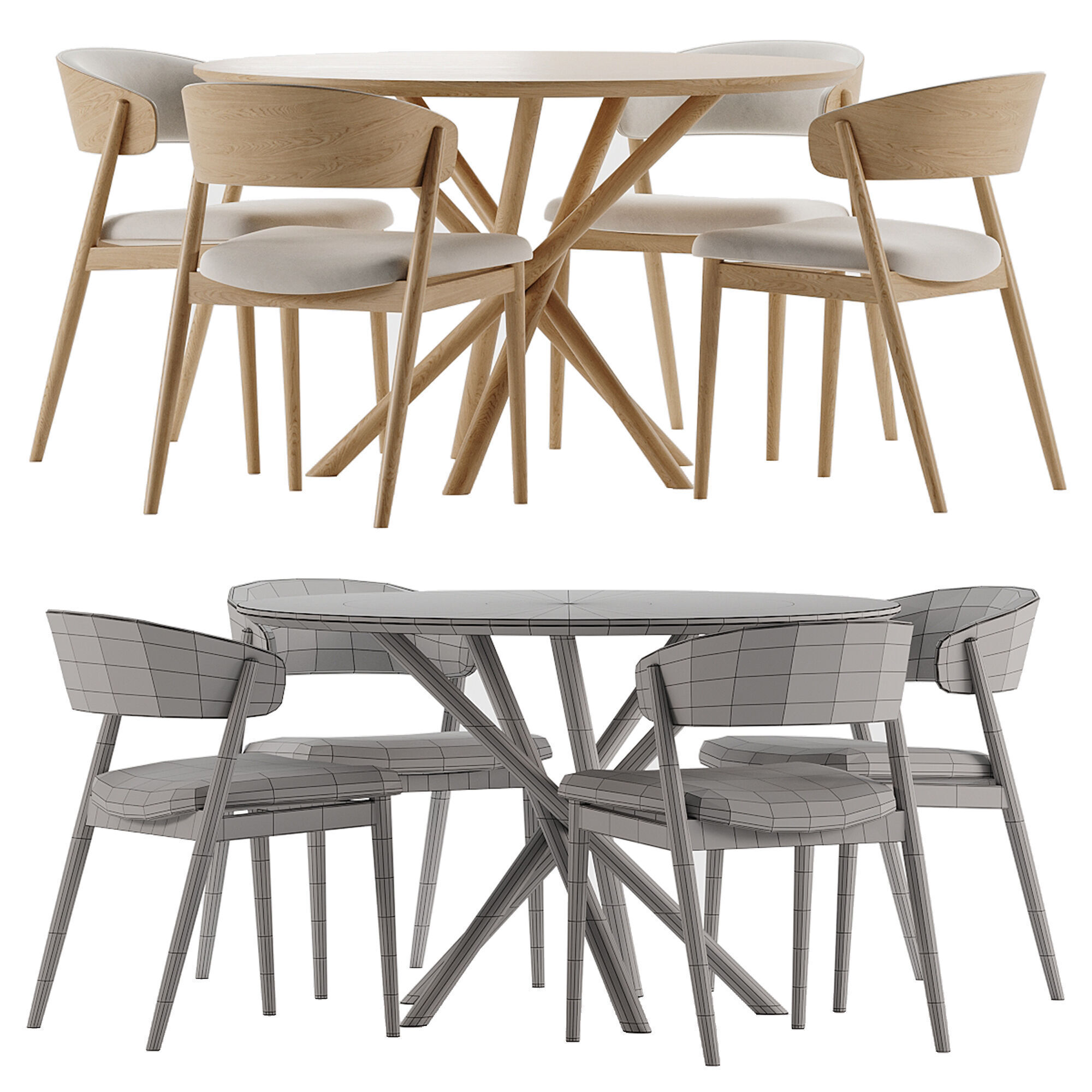 Dinning Set 30 3D model_4