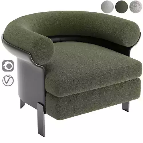 Minotti Mattia Amchair v2 3D model