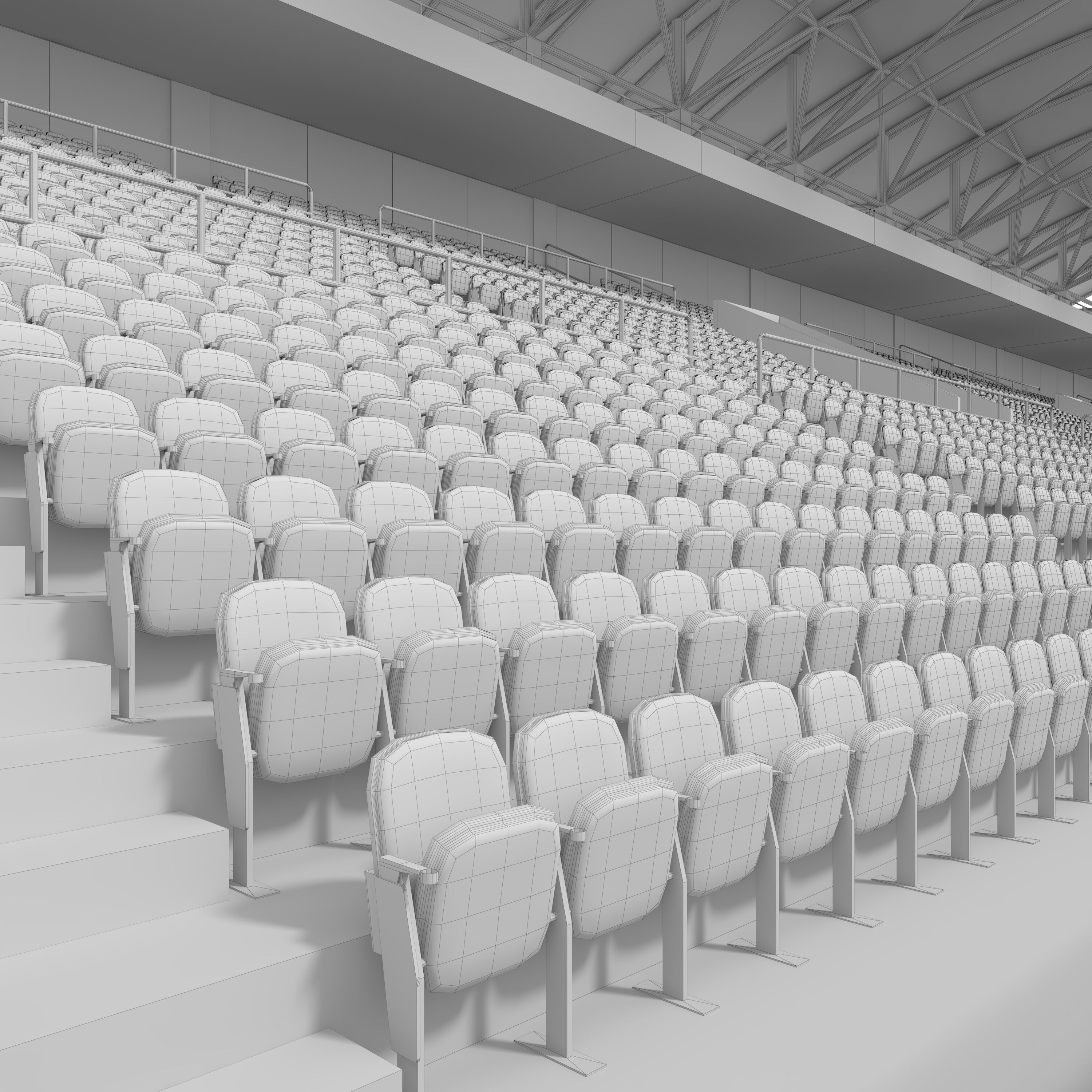 Stadium Tribune 11 3D model_3