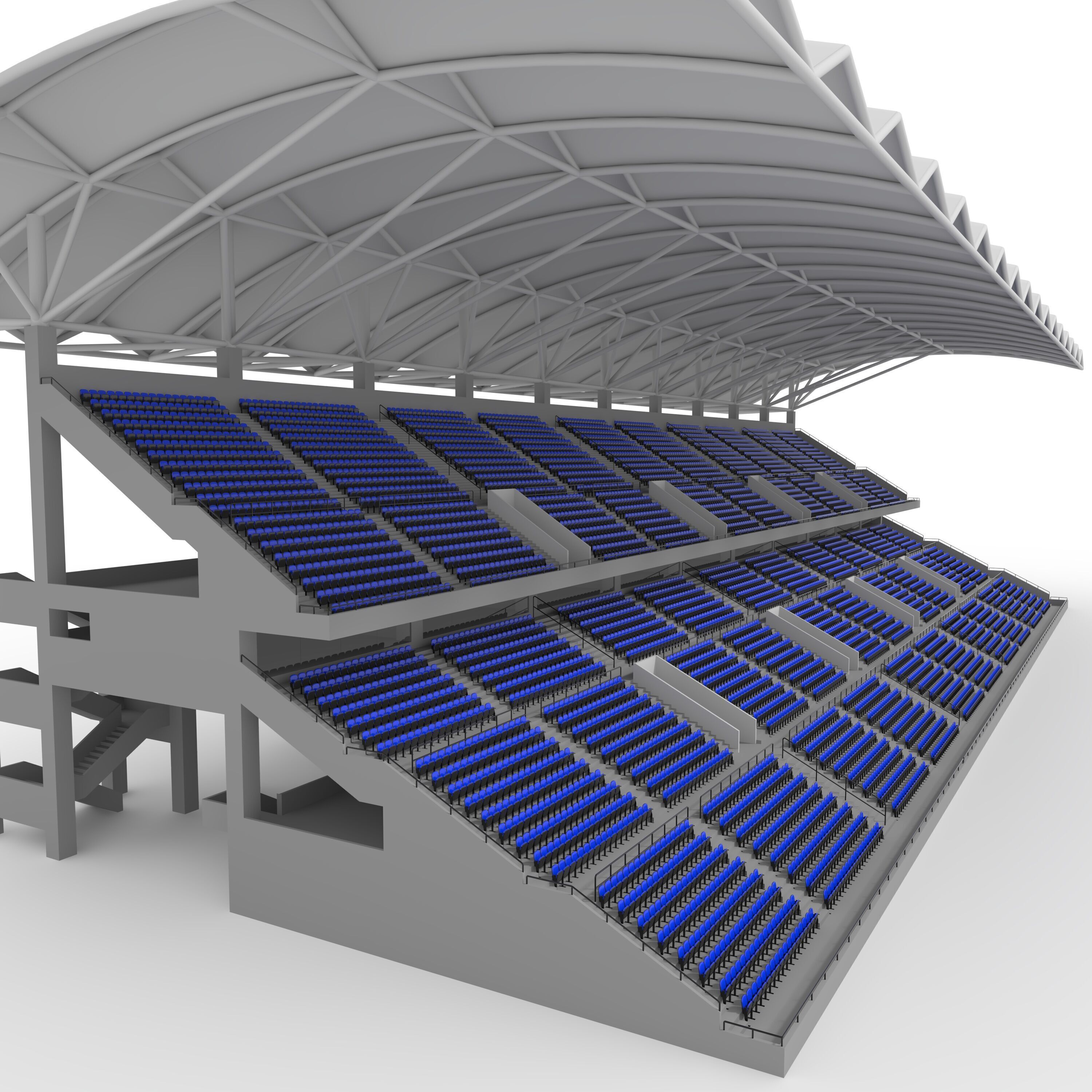 Stadium Tribune 11 3D model_11