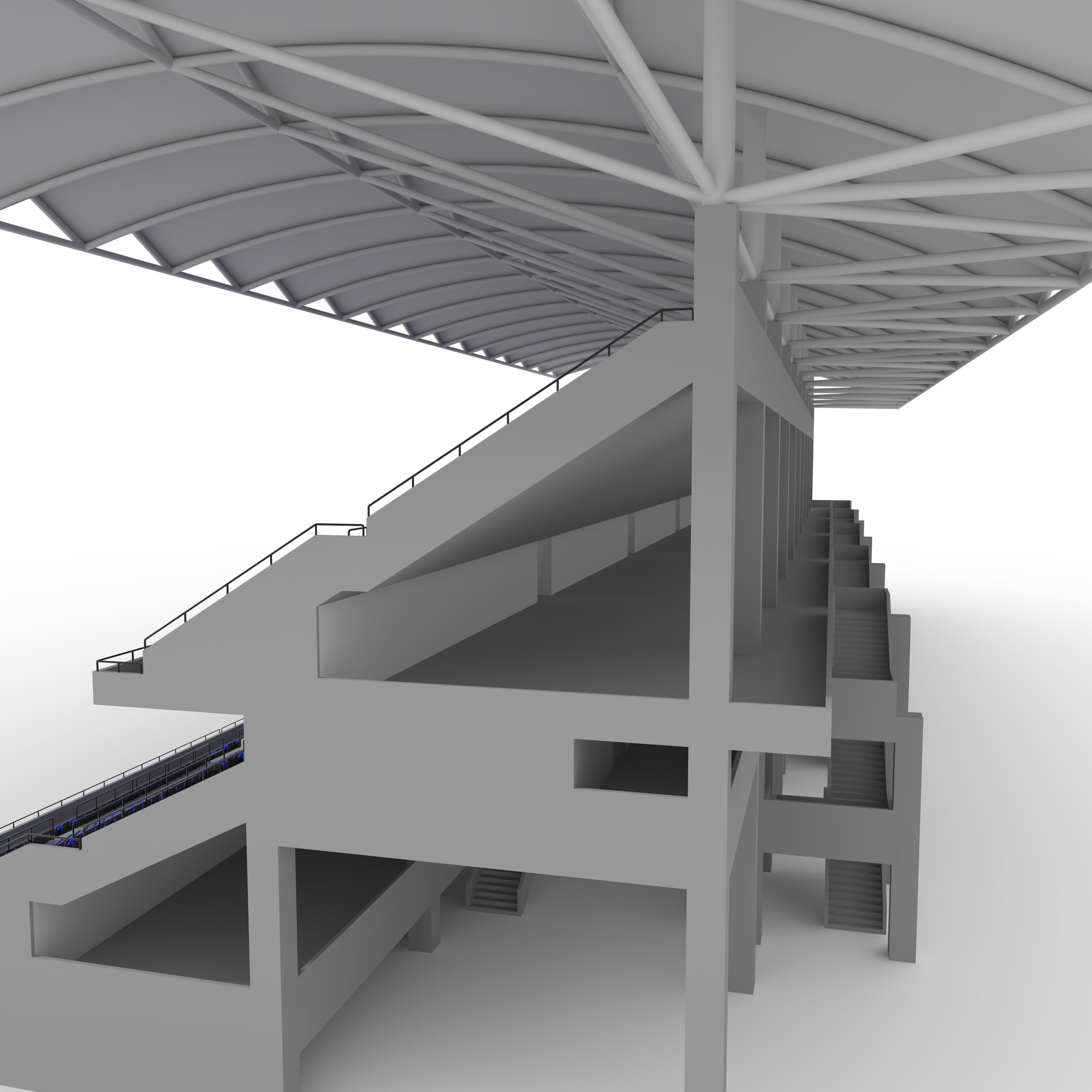 Stadium Tribune 11 3D model_14