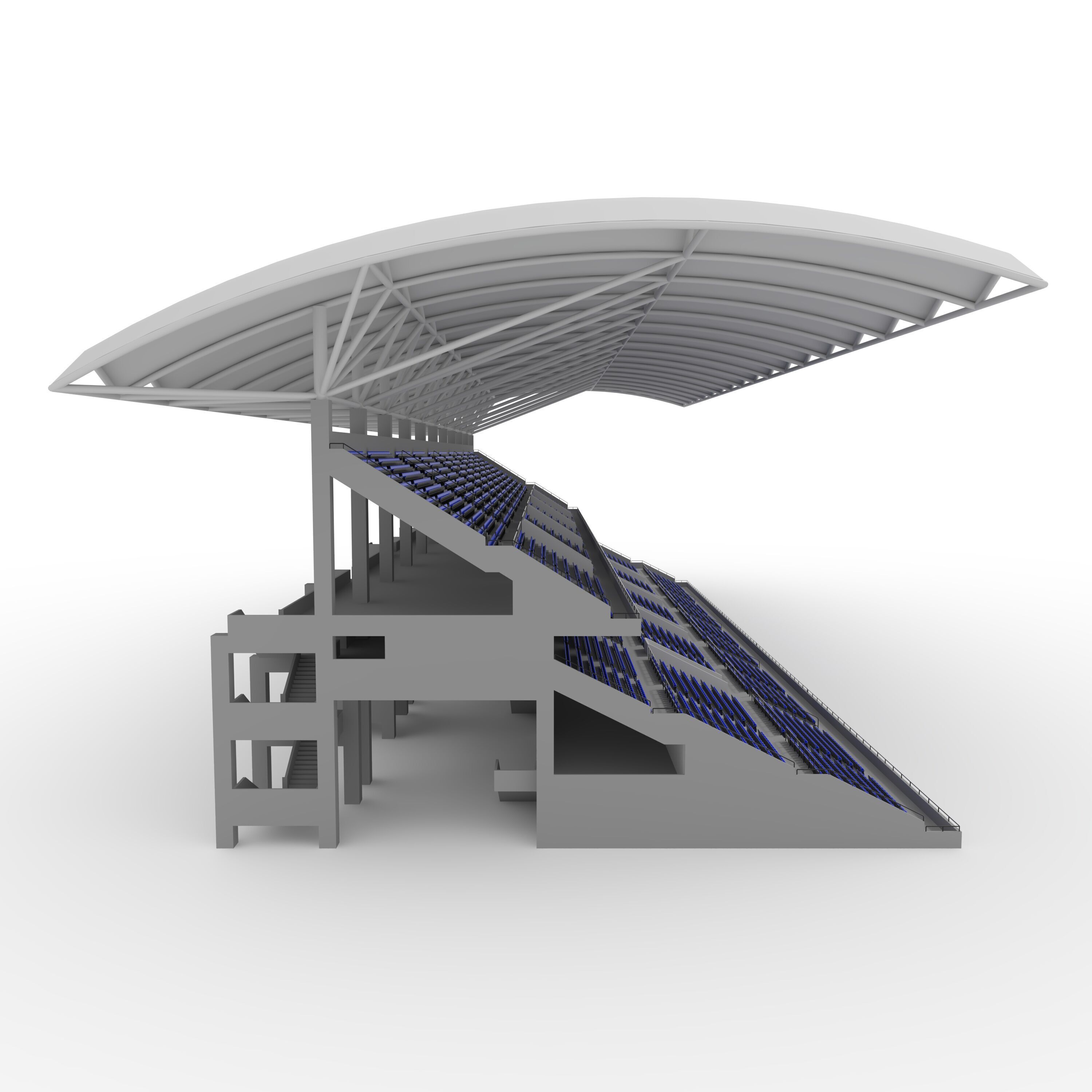 Stadium Tribune 11 3D model_10