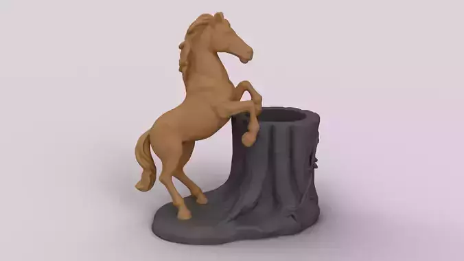 Majestic Horse Planter-Pen Holder-Sculpture 3D print model