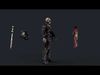 SKELETON GLADIATOR MURMILLO  Low-poly 3D model_1