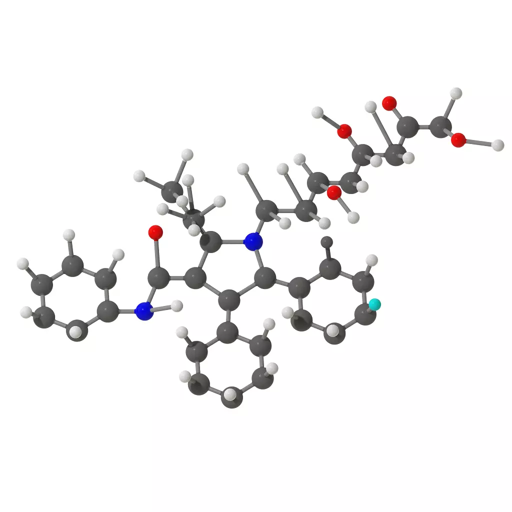 Atorvastatin Molecular Structure 3D print model