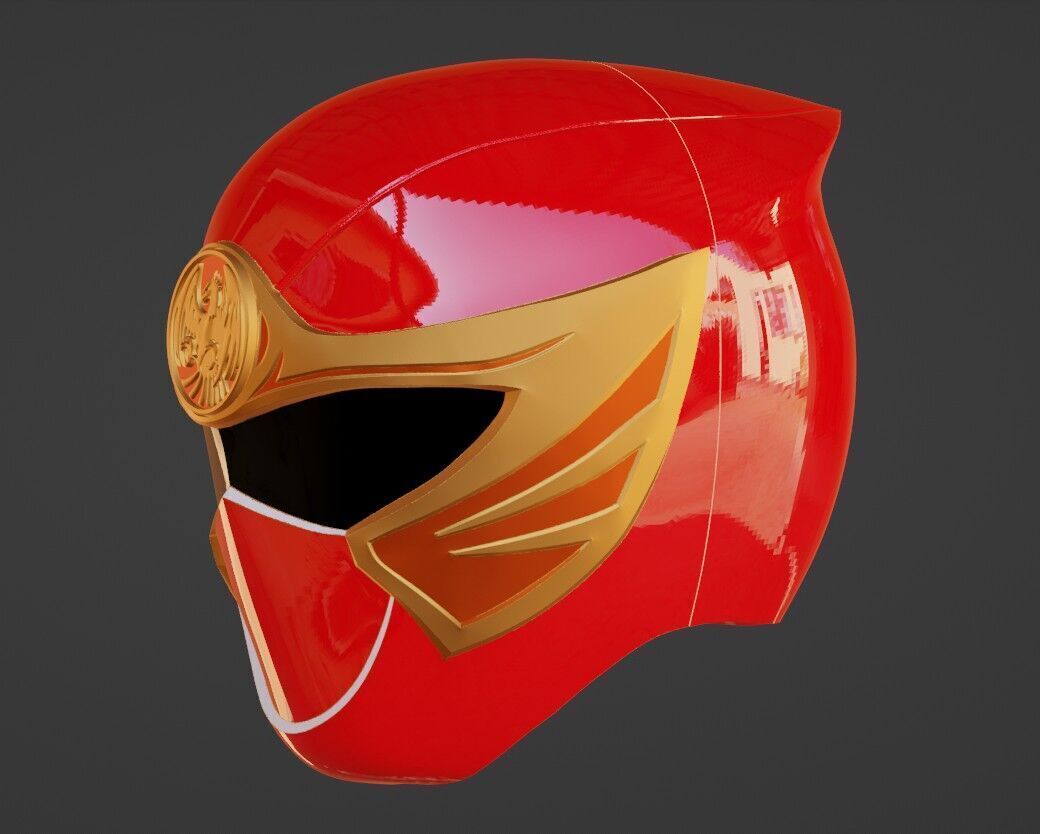 Power Rangers Ninja Storm Red Ranger HurricaneRed Helmet 3D print model_3