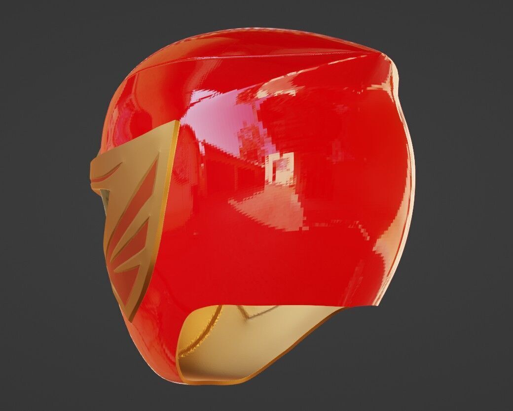 Power Rangers Ninja Storm Red Ranger HurricaneRed Helmet 3D print model_5