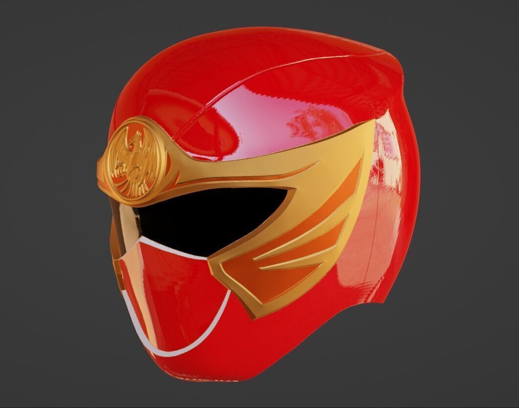 Power Rangers Ninja Storm Red Ranger HurricaneRed Helmet 3D print model_2