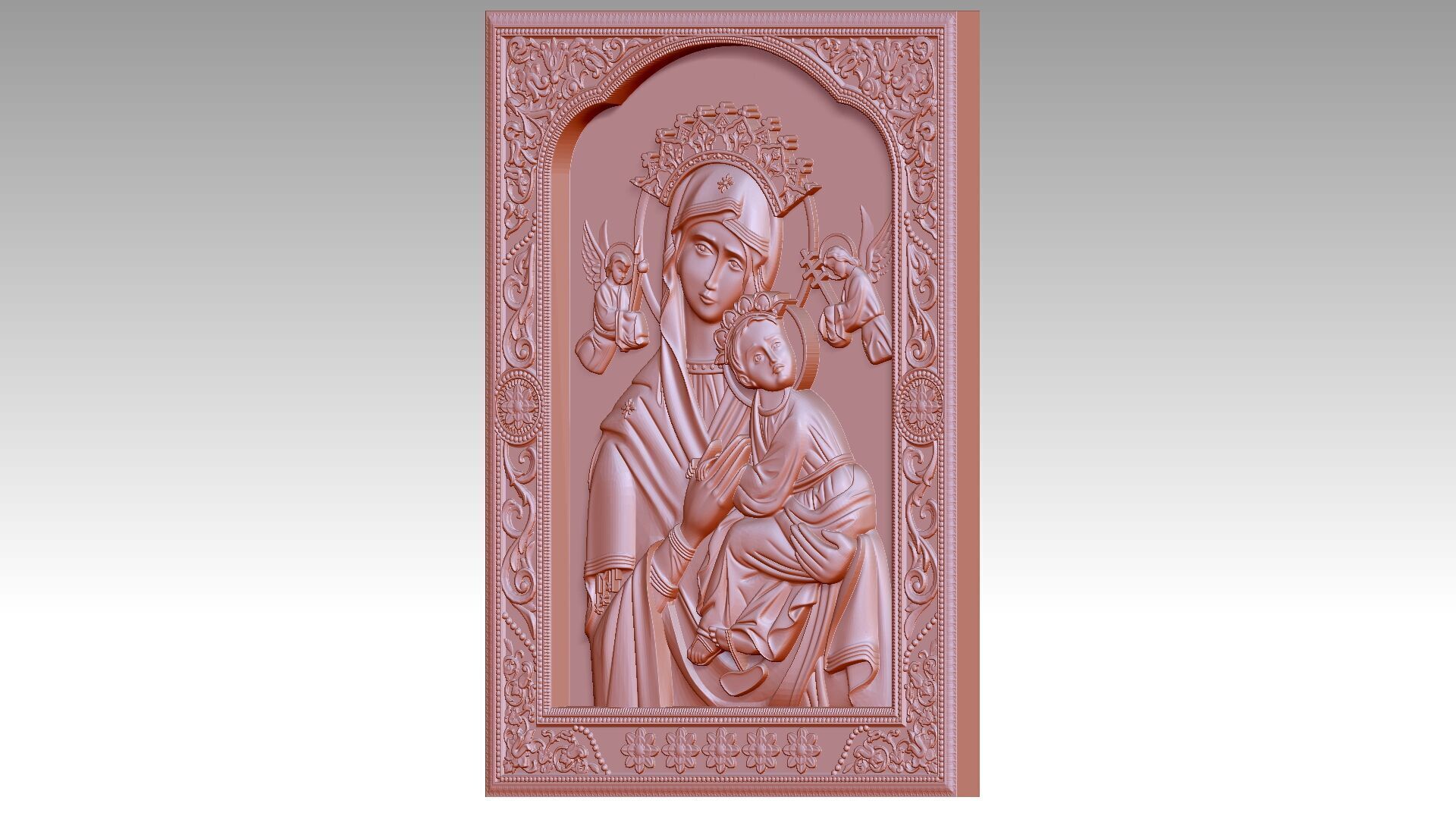 Our Lady of Perpetual Help Relief 3D print model_1