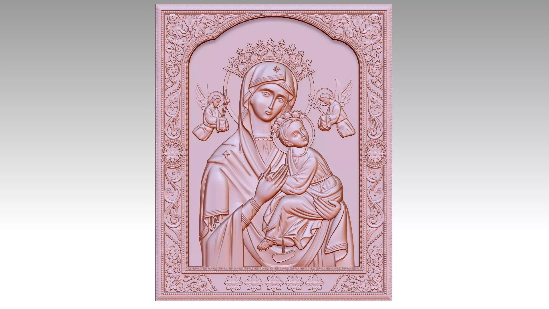 Our Lady of Perpetual Help Relief 3D print model_0