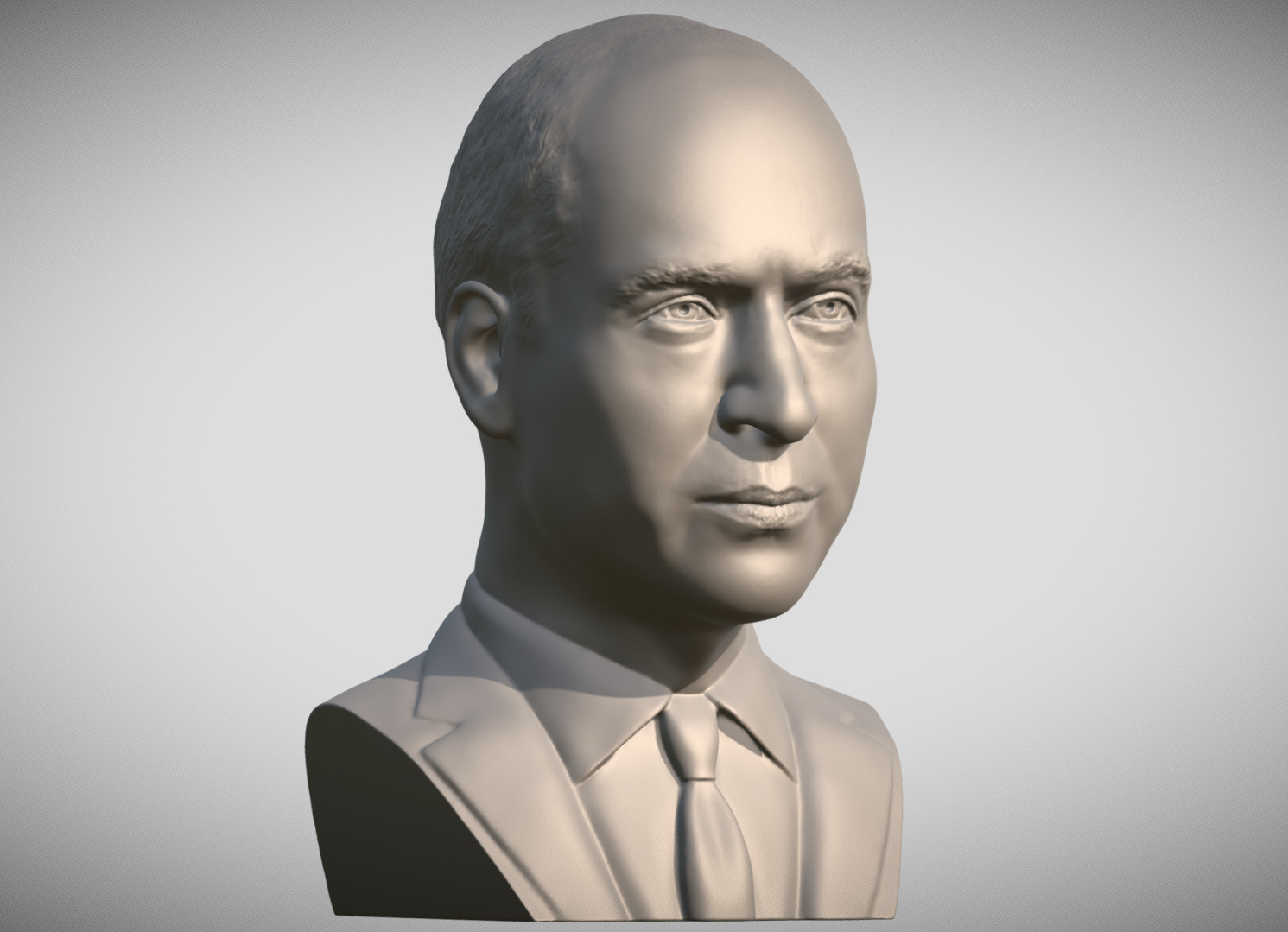 Prince William bust 3D print model_9