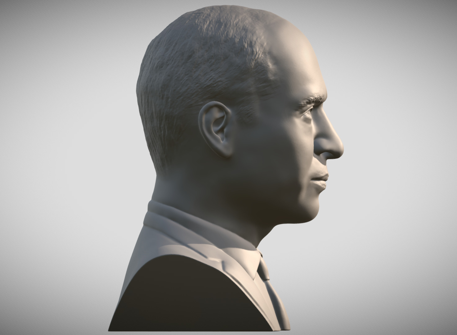 Prince William bust 3D print model_7