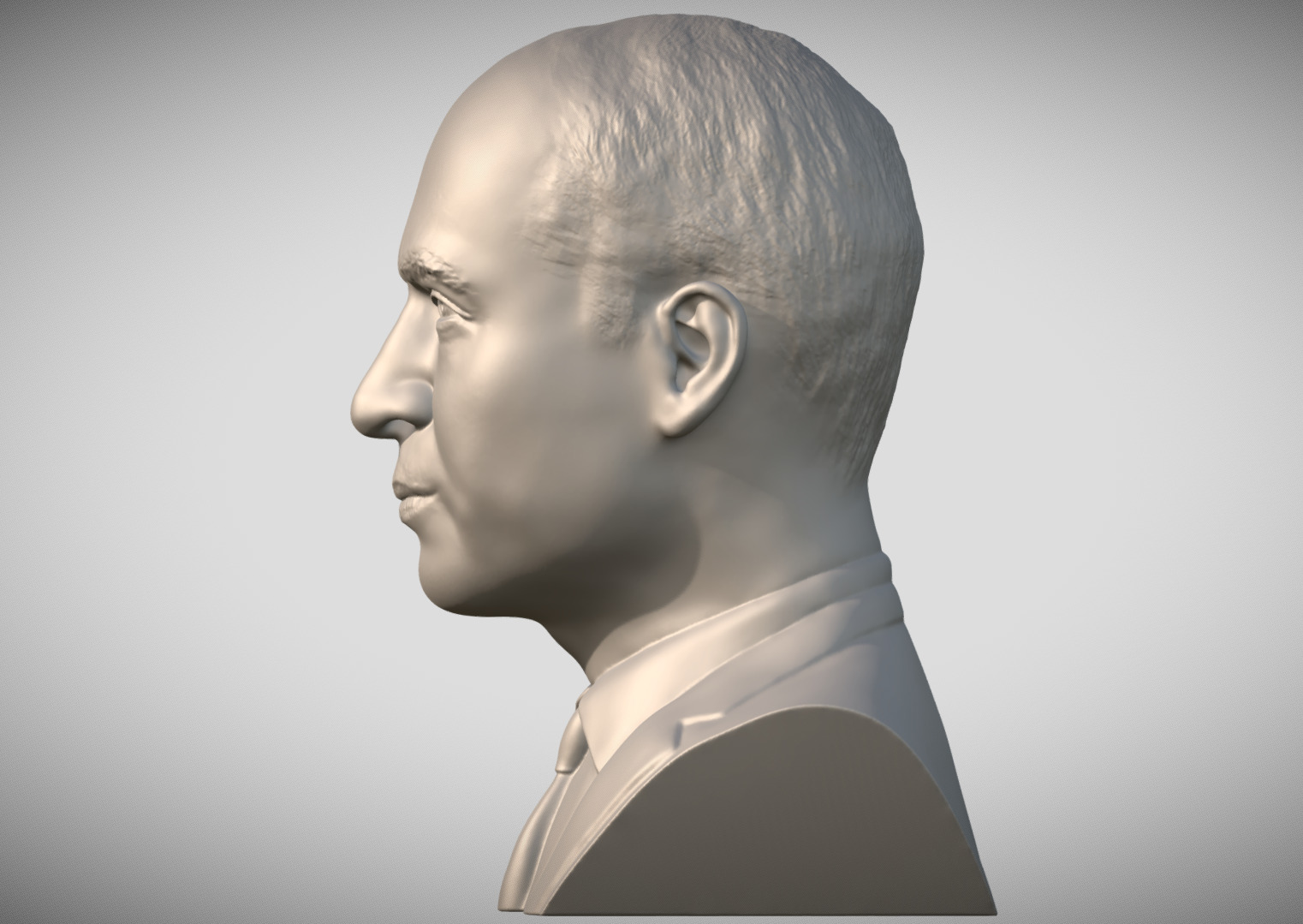 Prince William bust 3D print model_4