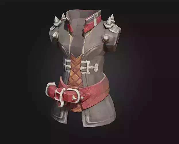 Spiked Leather Armor  Fierce Protection with Rebel Style