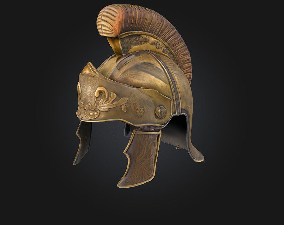Roman Centurion Helmet Commanding Authority of the Ancient 3D model_1