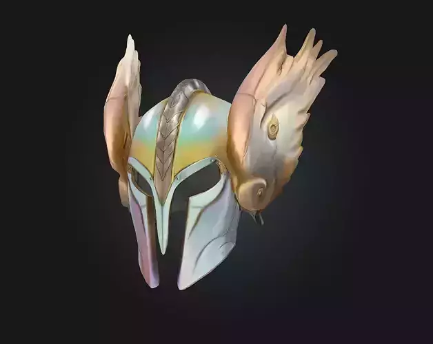 Winged Valor Helmet  Soaring Bravery with Mythic Elegance 3D model