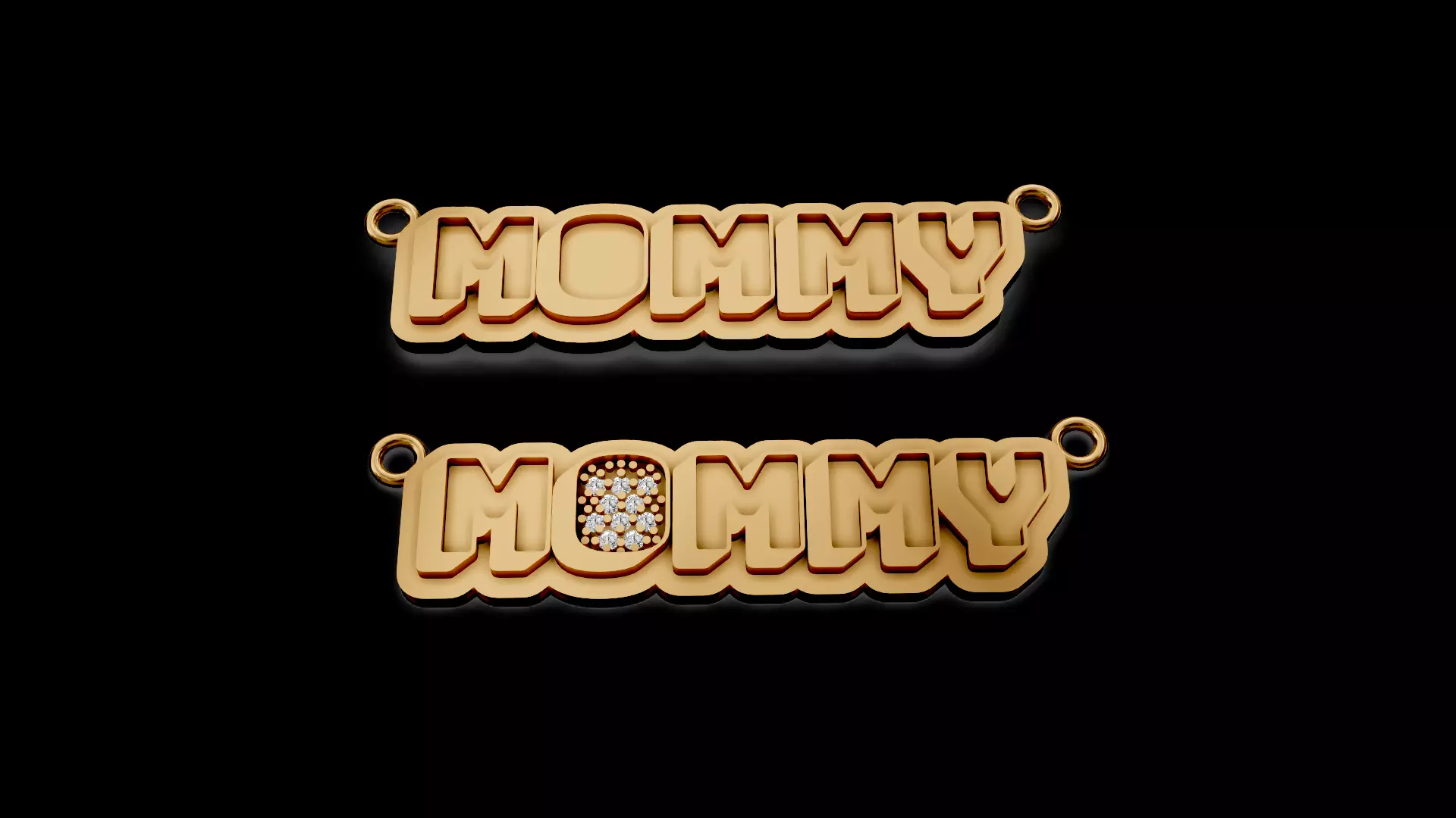 Mommy name pendant 2 3d 3D print model_0