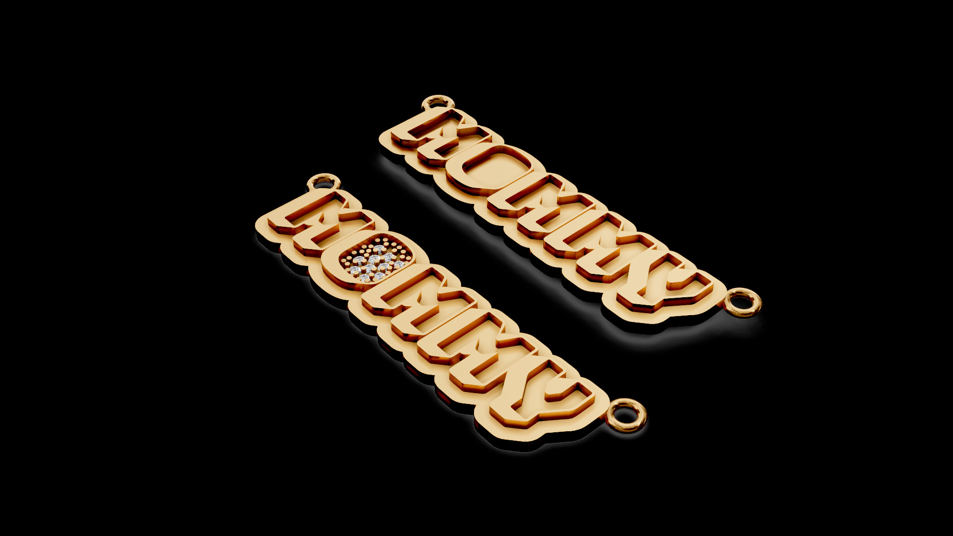 Mommy name pendant 2 3d 3D print model_2