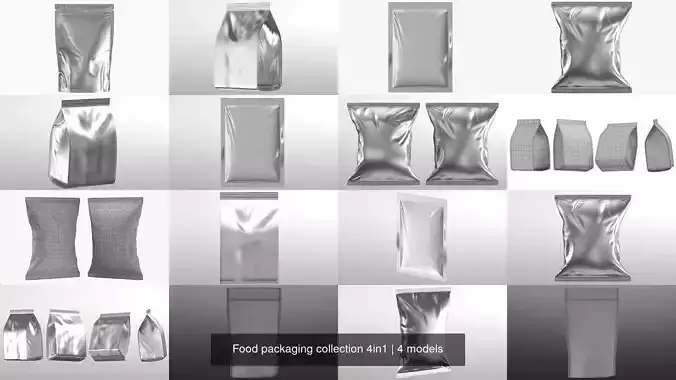 Food packaging collection 4in1
