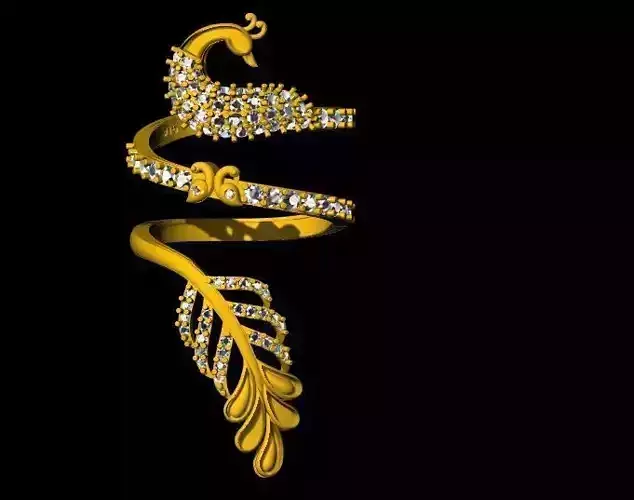 peacock spiral ring 3dm file