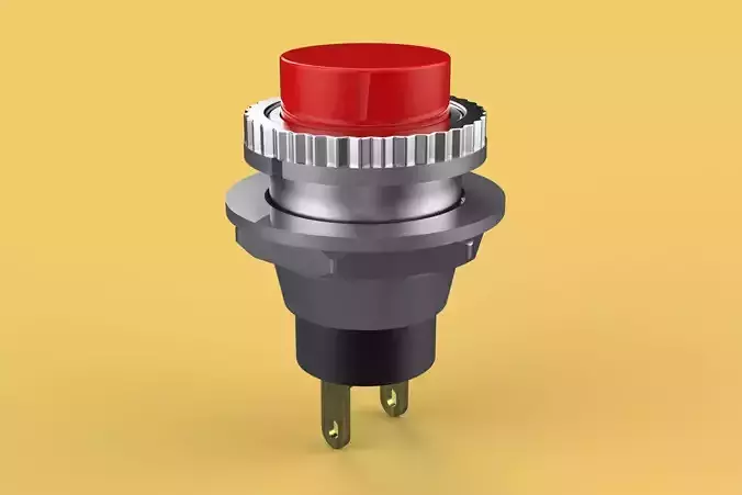 RED PUSH BUTTON MOMENTARY SELF RESET SMALL PRESS SWITCH ROUND