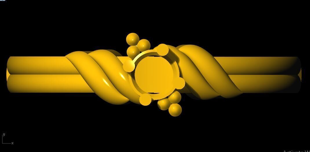 solitaire ring 3dm file 3D print model_1