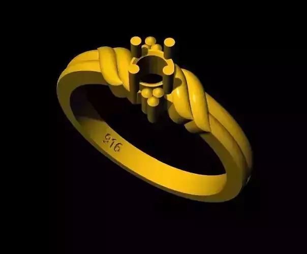 solitaire ring 3dm file