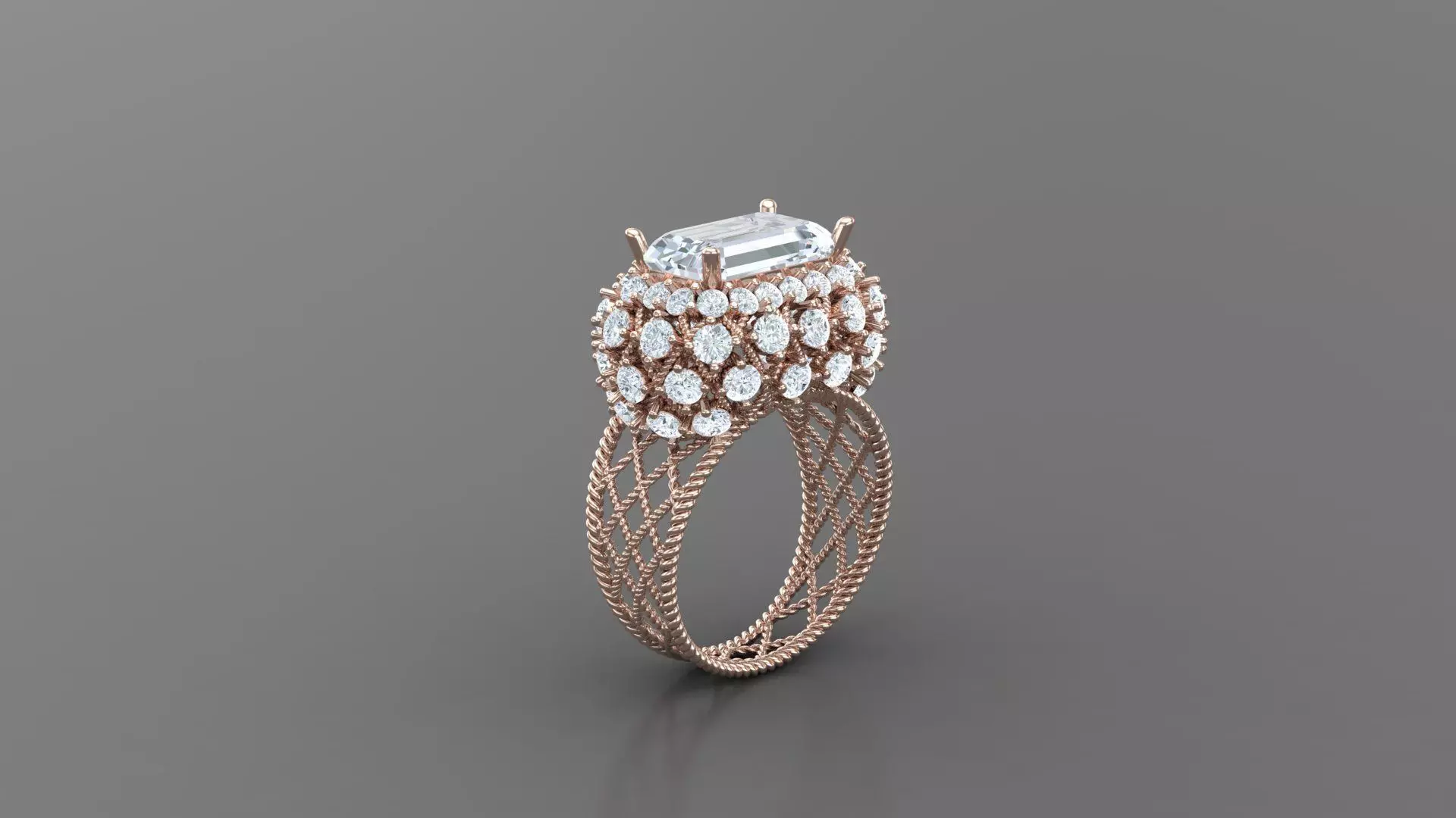 Women Diamond Ring RG 21 3D print model