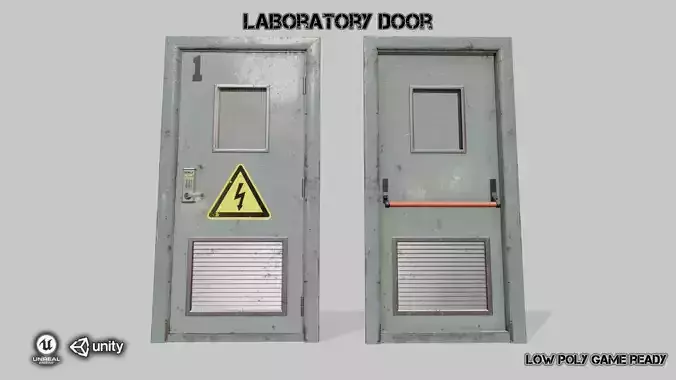 Laboratory door green