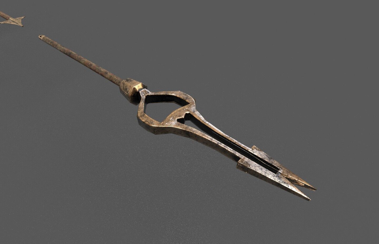 Bow gun Low-poly 3D model_3