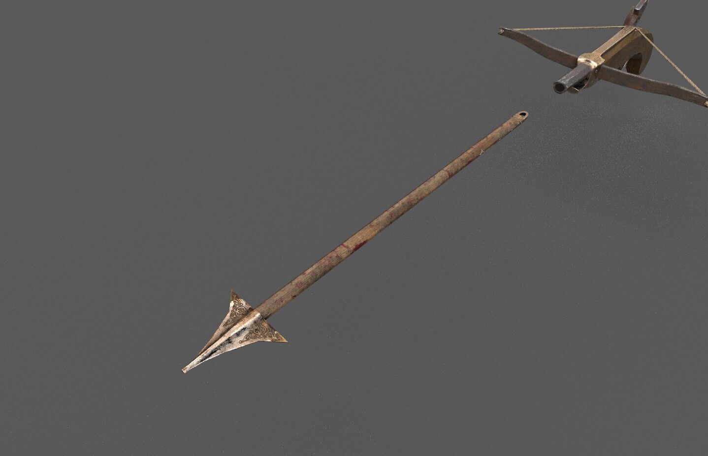 Bow gun Low-poly 3D model_2