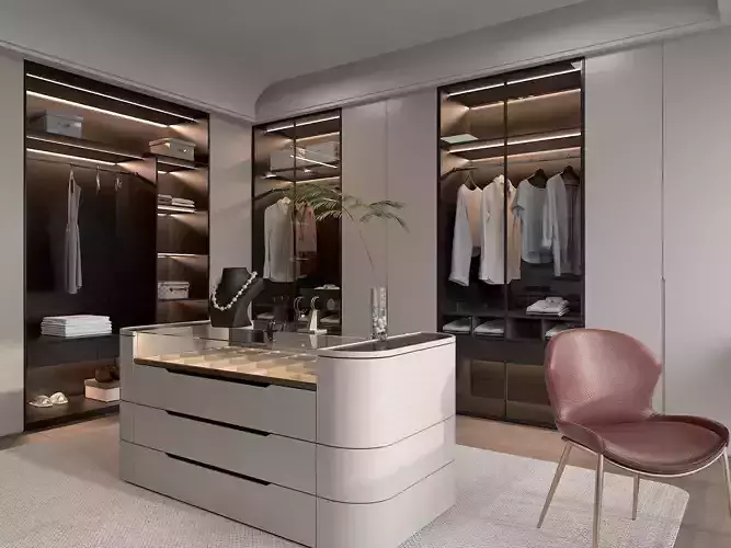 Luxury Wardrobe Cloakroom Dressing room
