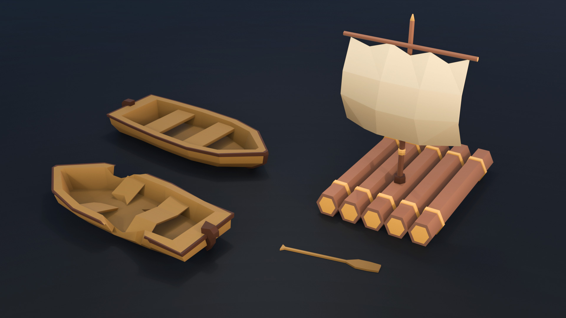 Survival Island - Low Poly 3D Asset Pack Low-poly 3D model_2