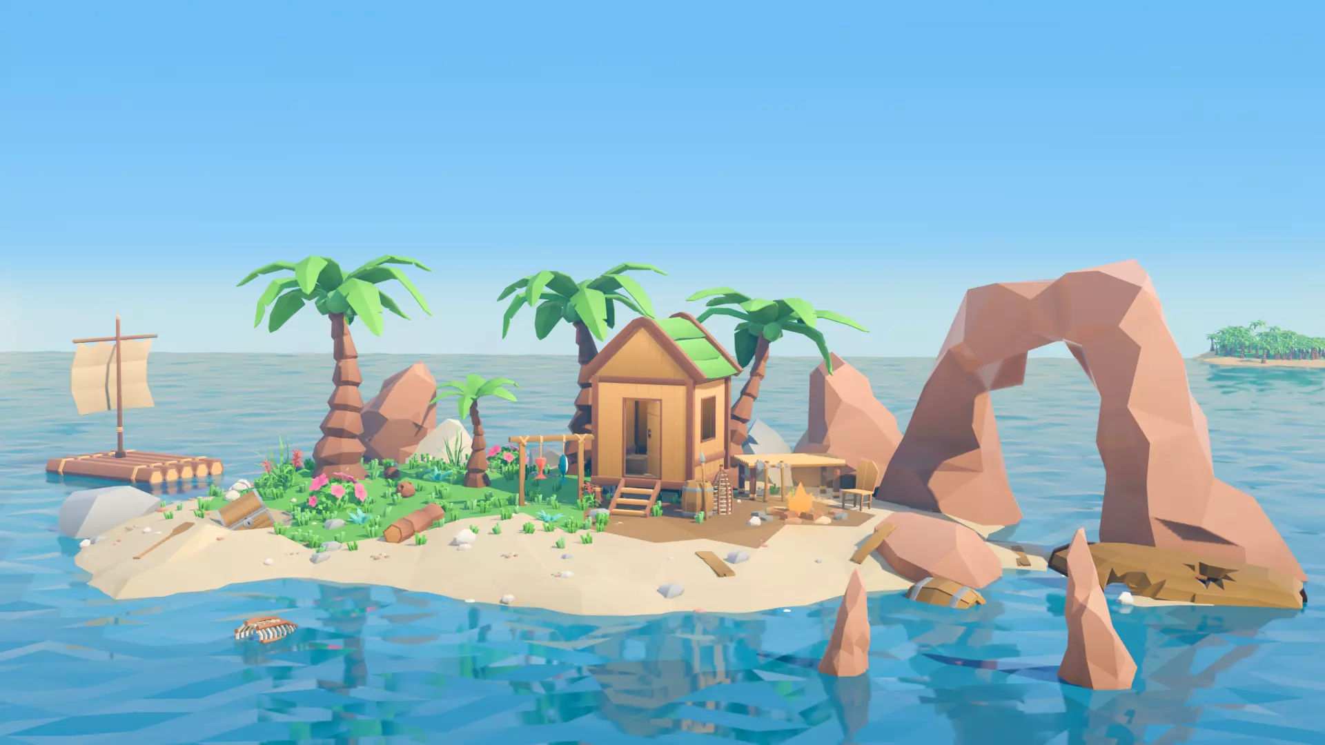 Survival Island - Low Poly 3D Asset Pack Low-poly 3D model_0