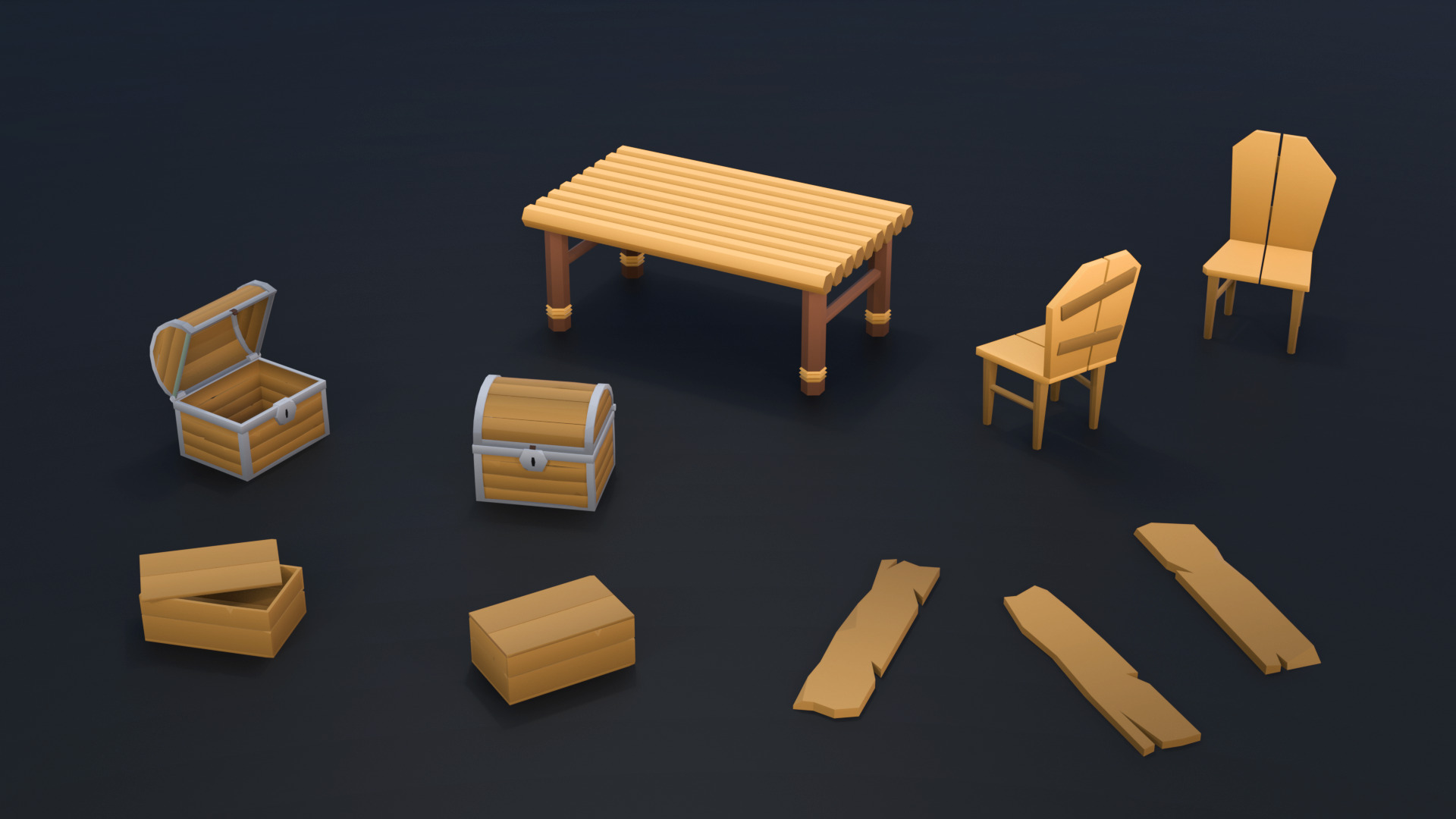 Survival Island - Low Poly 3D Asset Pack Low-poly 3D model_3