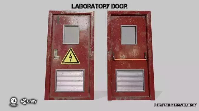 Laboratory door red