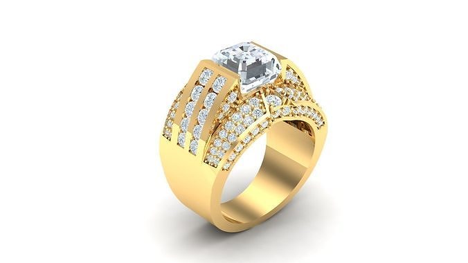 Women Diamond Ring  WM1  53 3D print model