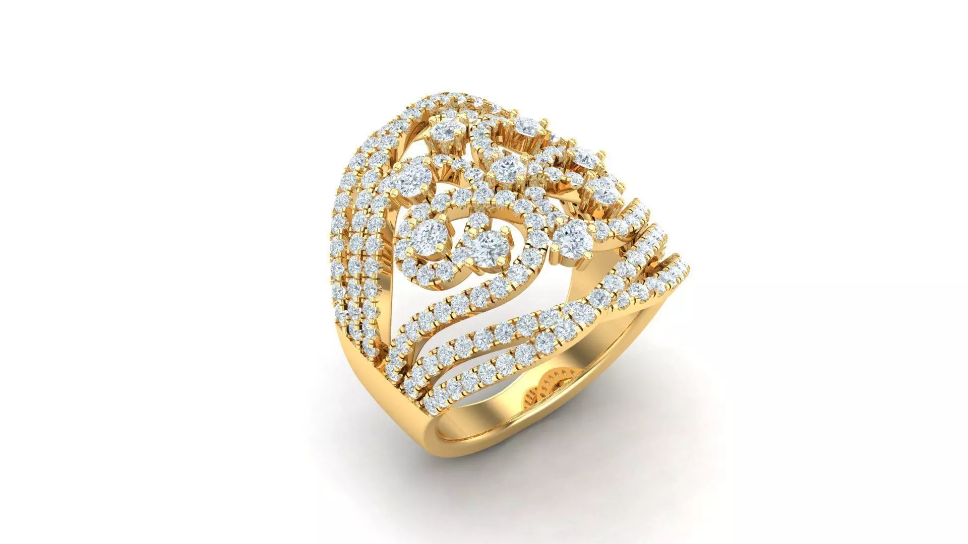 Women Diamond Ring WM1 41 3D print model