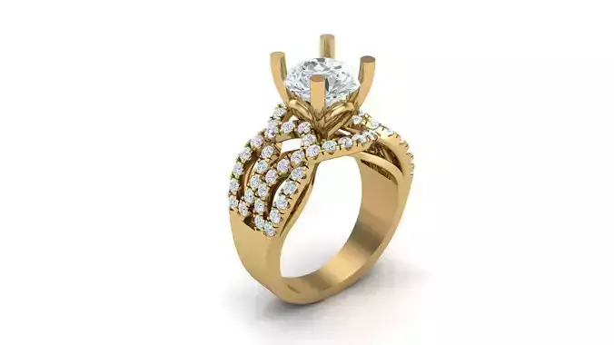 Women Diamond Ring  WM1  38 3D print model