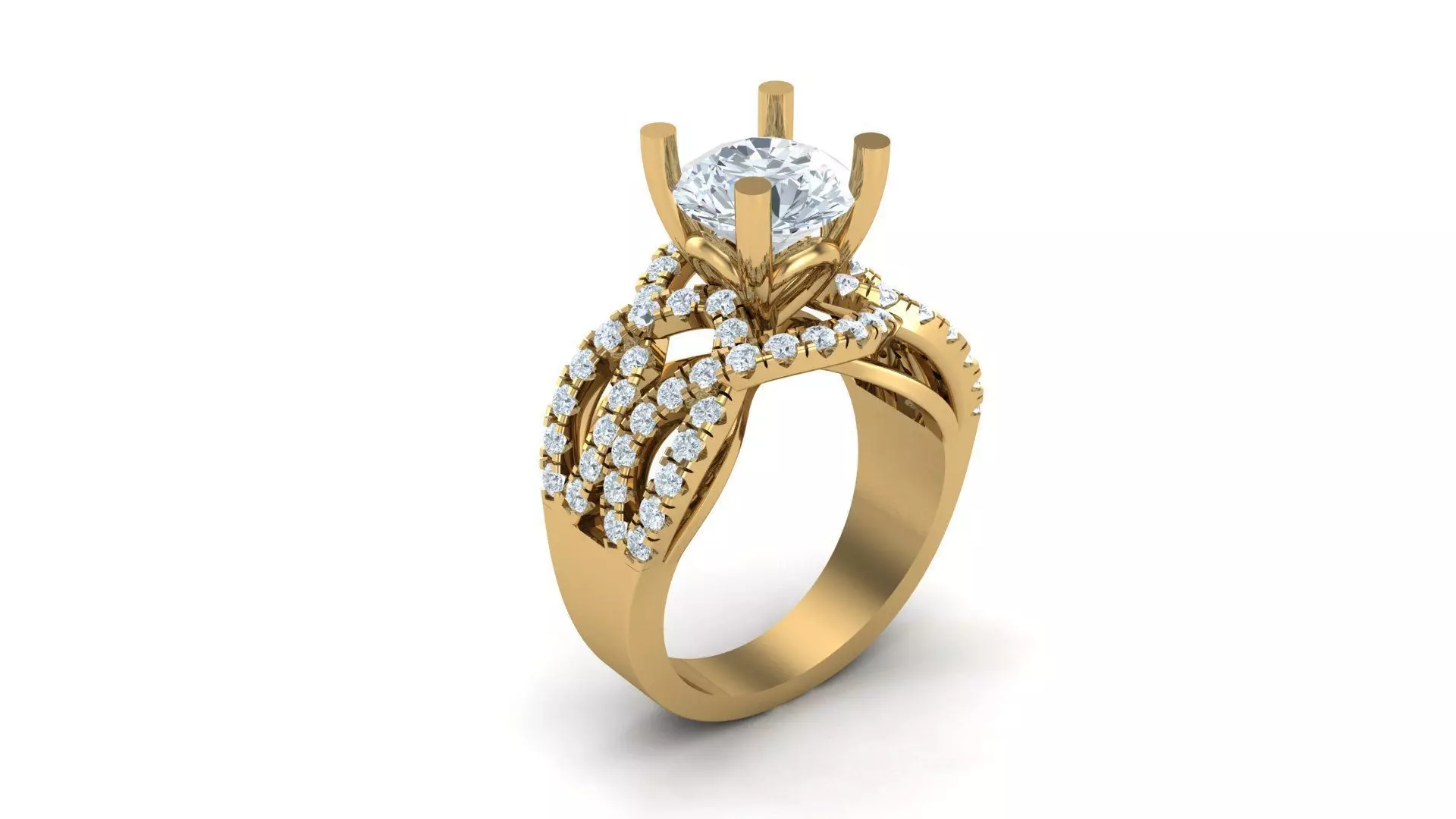 Women Diamond Ring WM1 38 3D print model