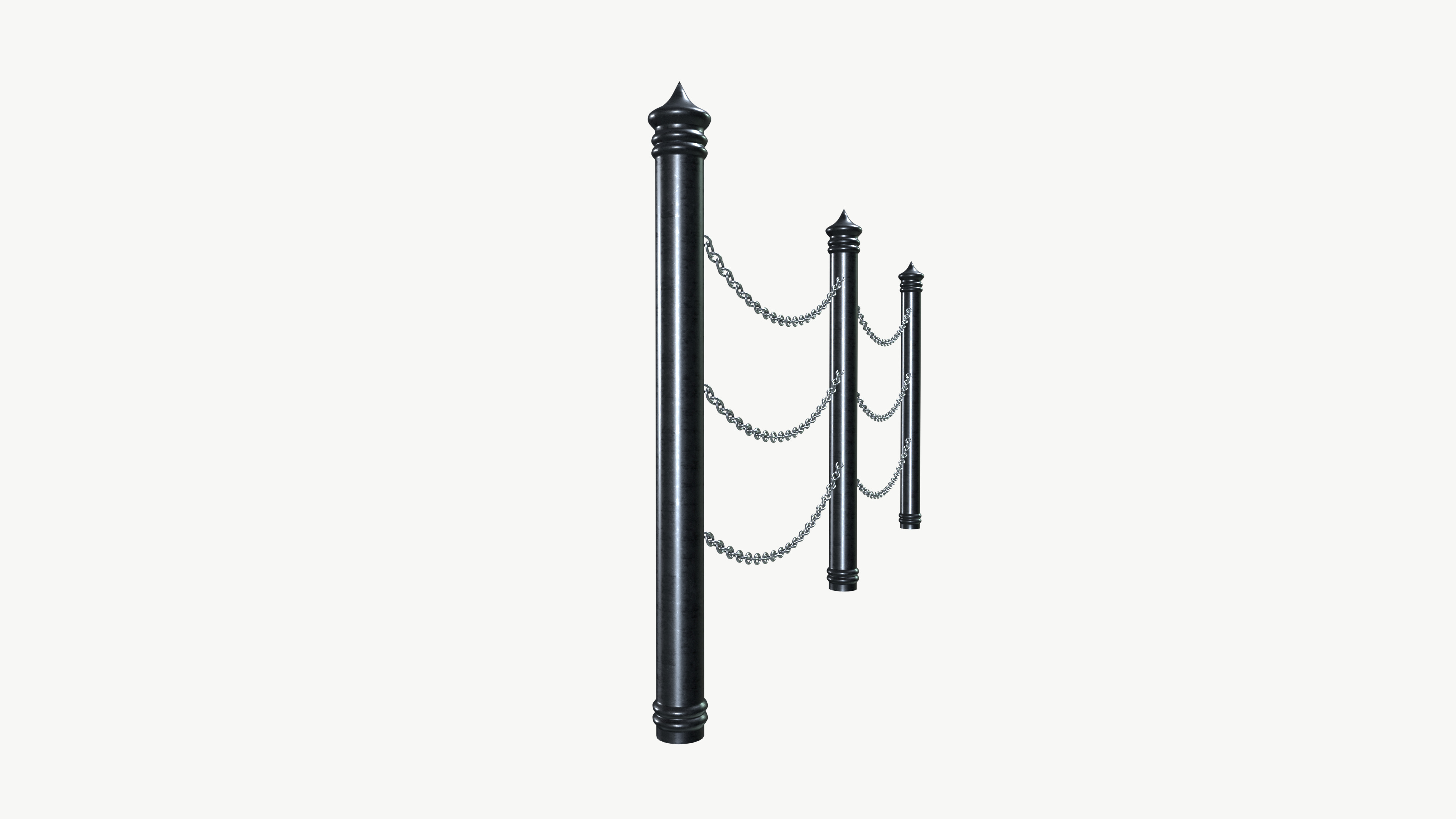 Chain barricade 3D model_3